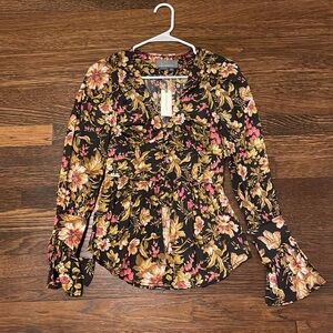 New with tags!! Anthropology blouse with flared sleeves